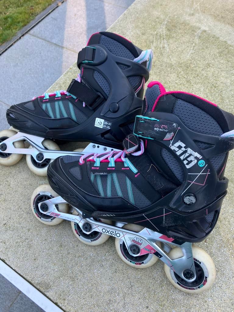 Patins Oxelo Fit5 38-41, Autres marques, Rollers 4 roues en ligne, Réglable, Comme neuf