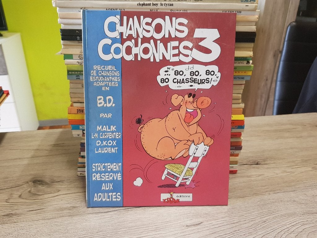 av 1 bd chansons cochonnes eo 2.50 euro, Eén stripboek, Ophalen of Verzenden, Zo goed als nieuw