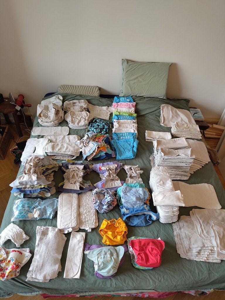 Wasbare luiers Compleet pakket voor 2 jaar, Ophalen of Verzenden, Gebruikt, Overige typen, Overige merken