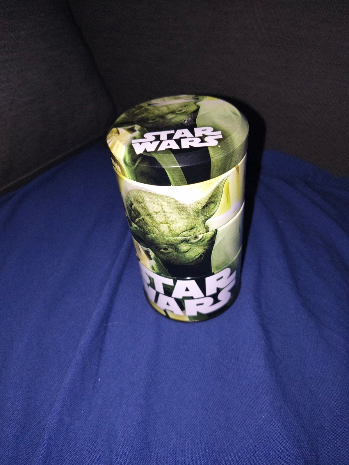 Star Wars tinnen spaarpotje met verschillende compartments, Verzamelen, Star Wars, Ophalen of Verzenden, Zo goed als nieuw, Gebruiksvoorwerp