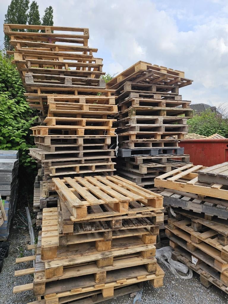 Houten palletten verschillende afmetingen, Doe-het-zelf en Bouw, Hout en Planken, Ophalen, Gebruikt
