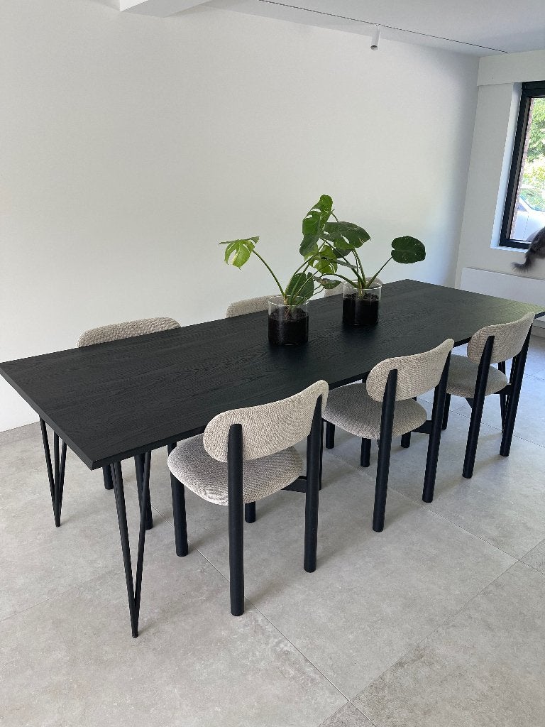 Tafel + stoelen Juntoo, Ophalen, 50 – 75, Eikenhout, 200 cm of meer