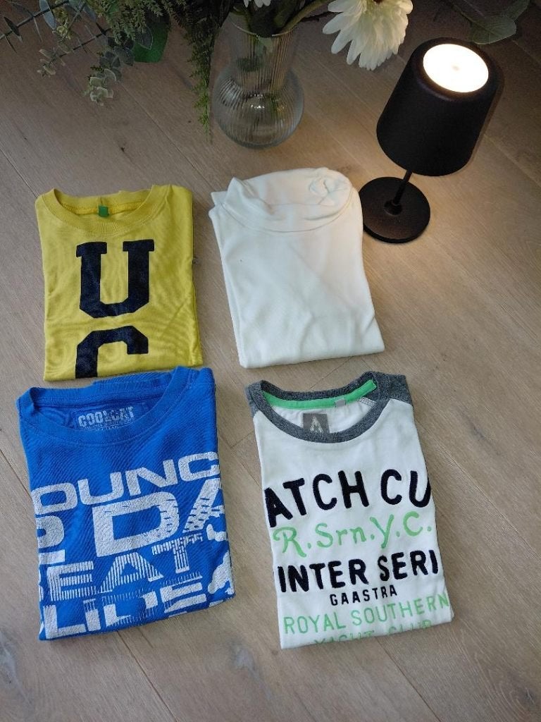 Maat 140 - set van 4 longsleeves, Ophalen of Verzenden, Gebruikt, Jongen, Shirt of Longsleeve