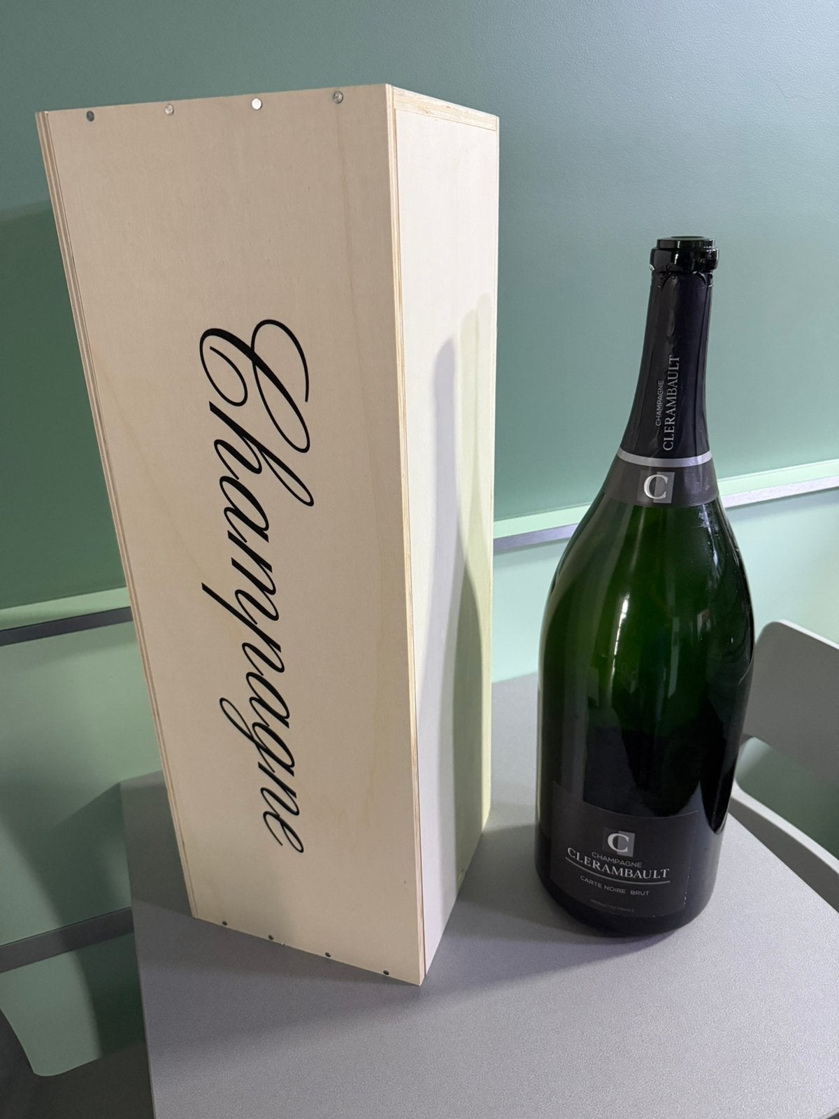 Lege fles champagne 6l, Ophalen, Zo goed als nieuw, Champagne