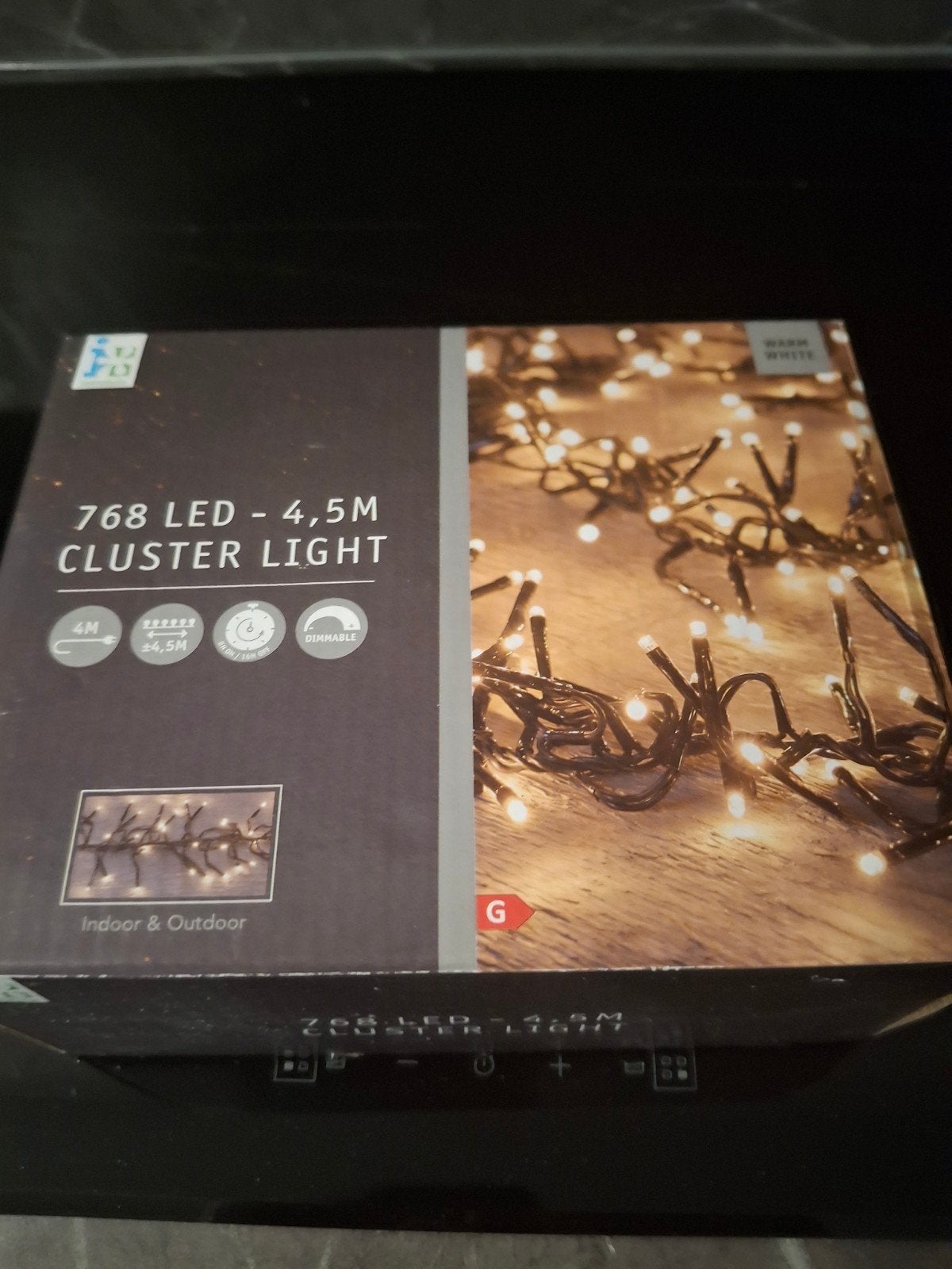 cluster lampjes voor kerstboom  warm licht, Ophalen, Zo goed als nieuw
