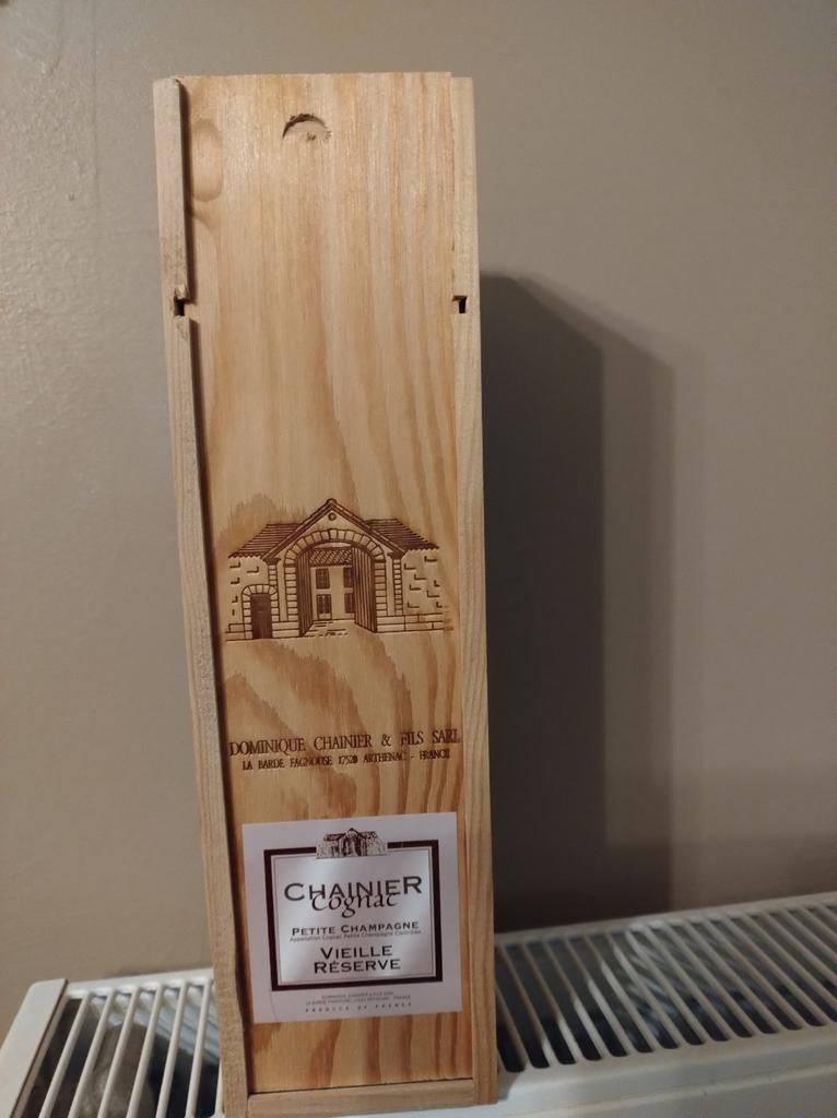 Cognac Chainier Petite Champagne Vielle Réserve, Verzamelen, Wijnen, Nieuw, Overige typen, Frankrijk, Vol, Ophalen of Verzenden