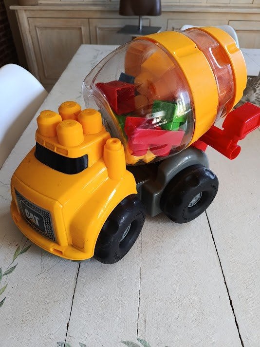 Mega Bloks bouwspel Cat betonmixer, Kinderen en Baby's, Ophalen of Verzenden, Gebruikt