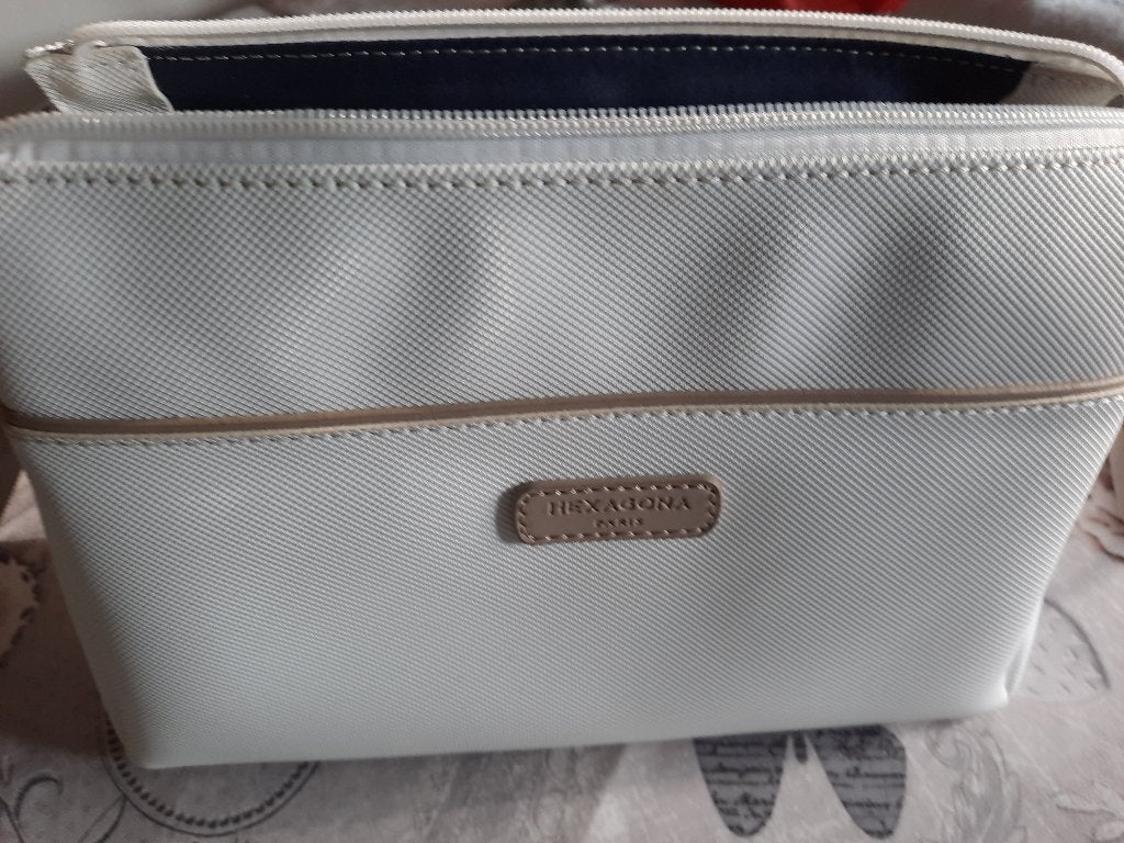 Leuk handtasje, Handtassen en Accessoires, Ophalen of Verzenden, Zo goed als nieuw, Wit, Handtas