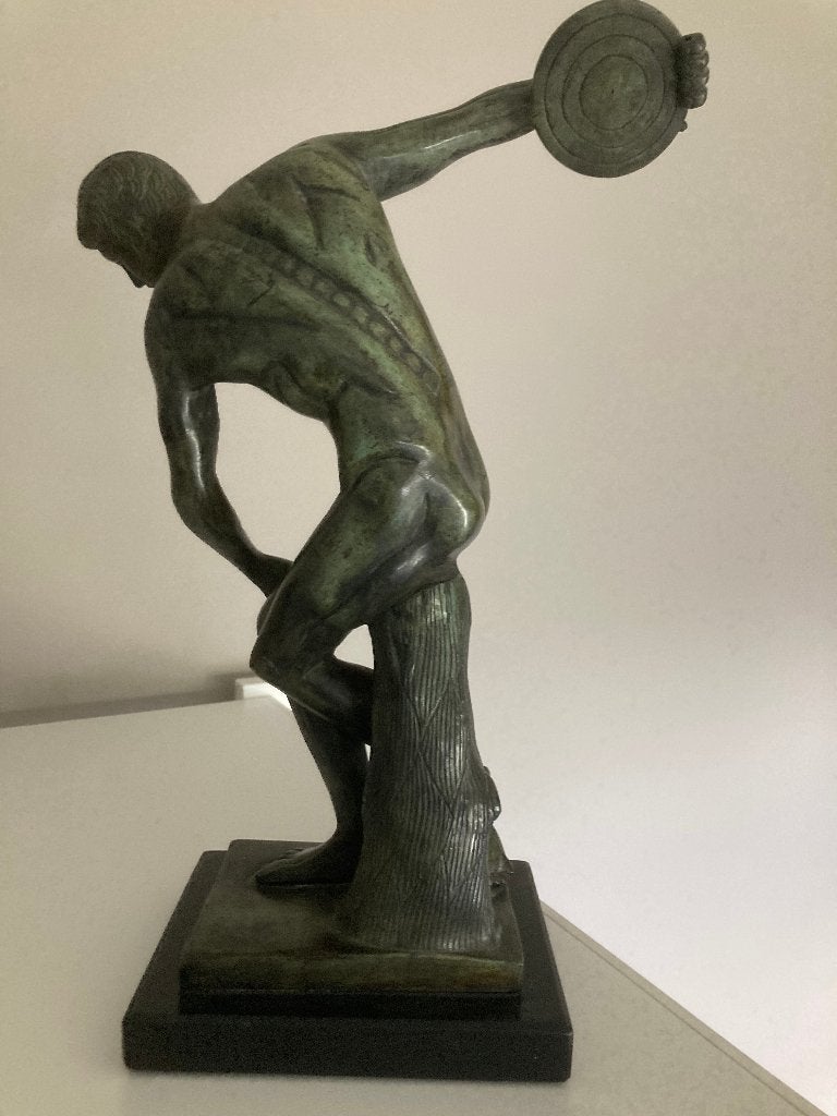 Discuswerper, Antiquités & Art, Art | Sculptures & Bois, Vert, Statue, Homme, Enlèvement