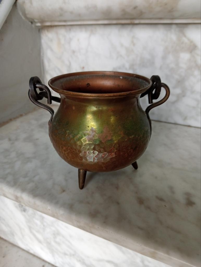 Antieke koperen pot, Ophalen of Verzenden