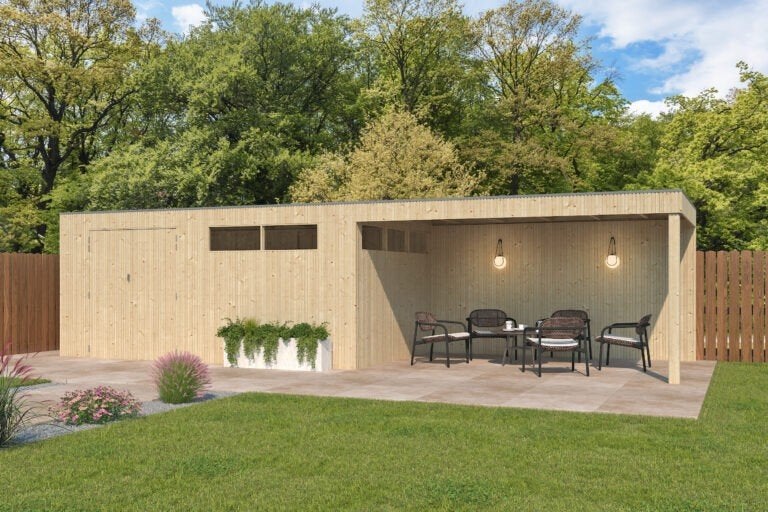 NIEUW Modern tuinhuis Qube 8314EXT400, Verzenden, Nieuw