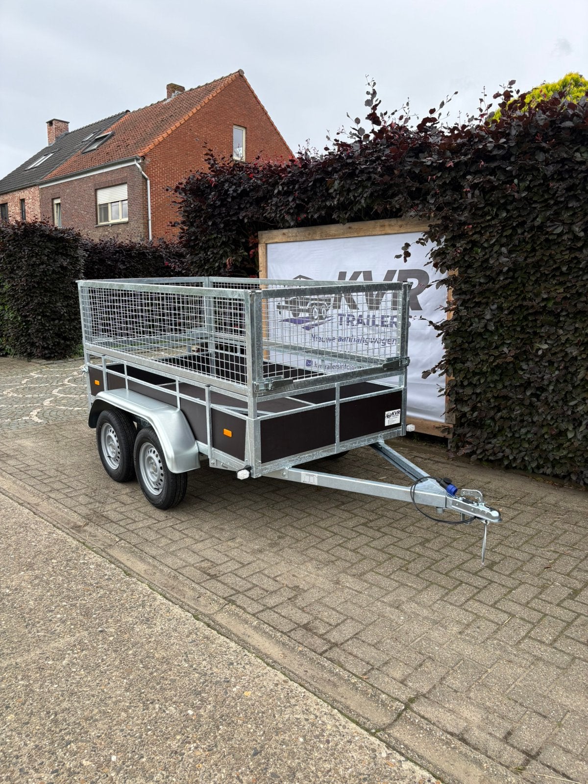 Dubbelasser met loofhekken, Autos : Divers, Remorques, Enlèvement, Comme neuf