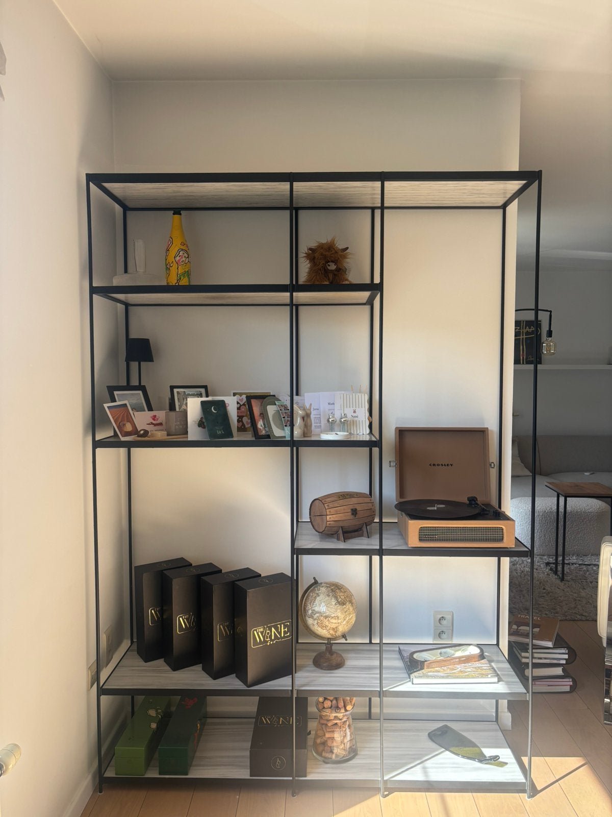 Design boeken-/decoratie kast met marmere leggers, Ophalen, Gebruikt, 200 cm of meer, Overige materialen