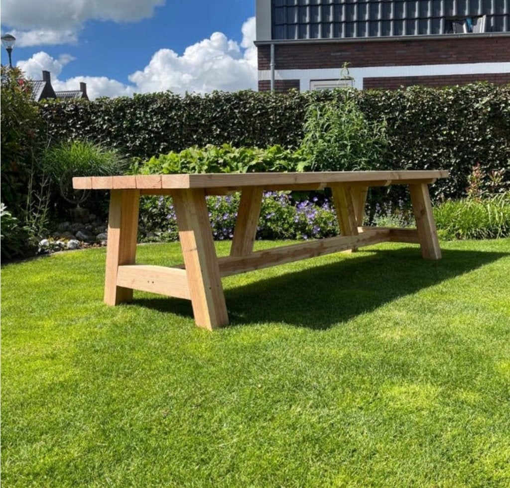 robuuste tuintafel van douglashout, Ophalen of Verzenden, Nieuw, Rechthoekig, Hout
