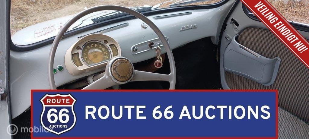 Fiat 600 | 1955 | Route 66 Auctions, Auto's, Zwart, Bedrijf, Handgeschakeld, Overige carrosserie