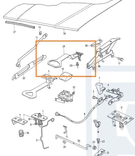 Volvo motorkap vergrendeling steun 440 460 Volvo onderdeelnr, Enlèvement ou Envoi, Neuf, Volvo, Capot moteur