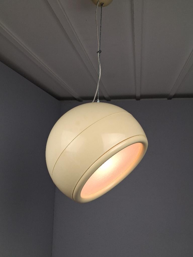 Vintage Artemide Pallade Hanglamp, Italië Jaren 60/70, Huis en Inrichting, Ophalen of Verzenden, Gebruikt, Kunststof, Vintage