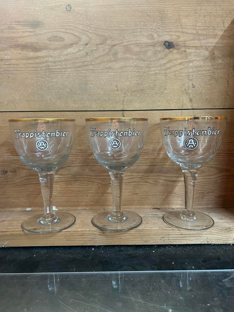 Oude Westmalle trappist glazen, Verzamelen, Ophalen of Verzenden, Gebruikt, Glas of Glazen