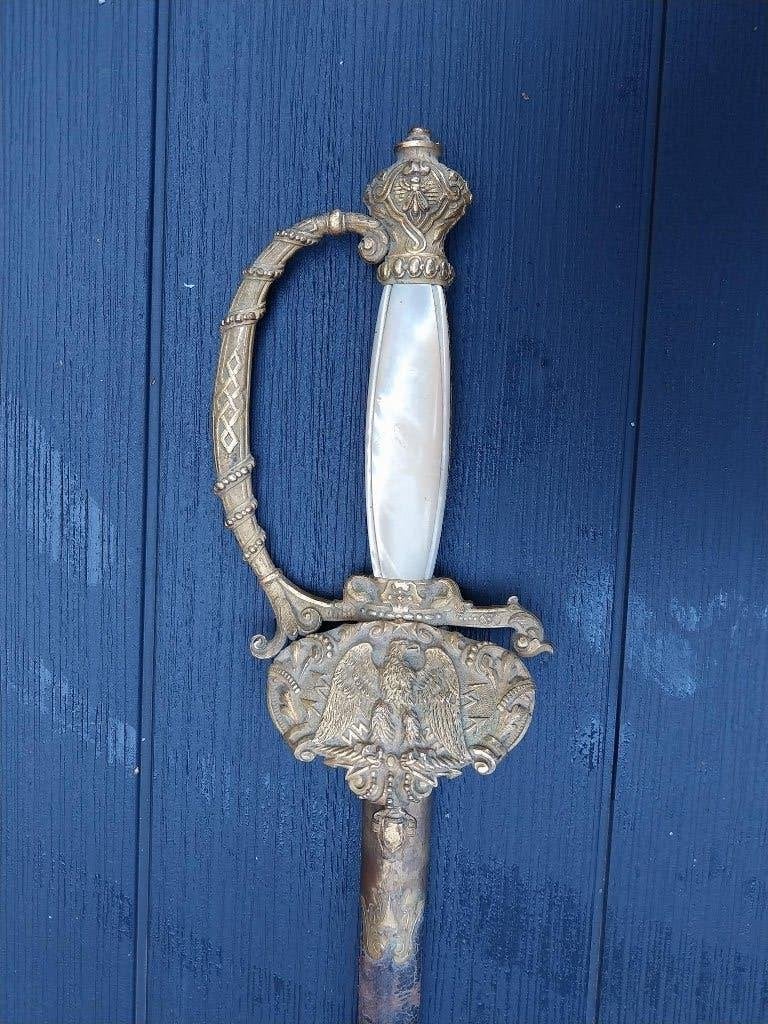 Hoogofficieel zwaard van het 2 Keizerrijk (blauw lemmet), Ophalen of Verzenden, Overige soorten, Zwaard of Sabel