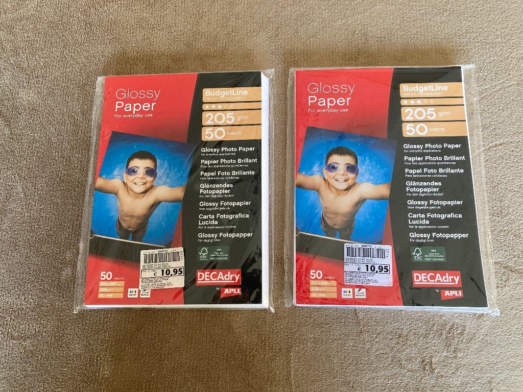Glossy fotopapier, 210x297 mm, 50 stuks + 48 stuks, Audio, Tv en Foto, Fotografie | Fotopapier, Fotopapier, Ophalen of Verzenden