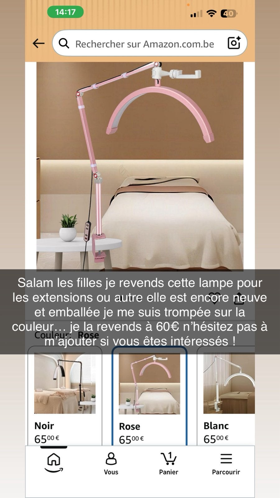 Lampe rose pour esthétique, Ophalen, Roze