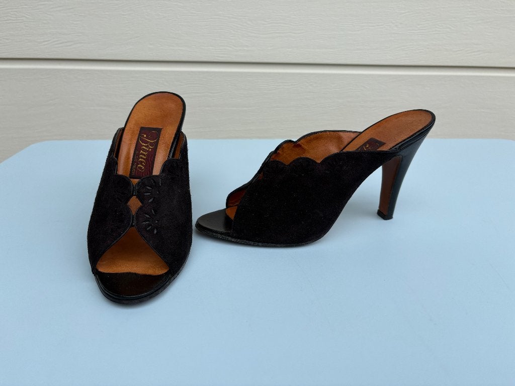 Vintage leren damesschoen maat 37,5, Ophalen