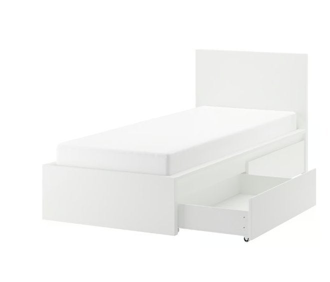 Lit IKEA MALM 90X200 cm, Maison & Meubles, 90 cm, Enlèvement, Utilisé, 200 cm
