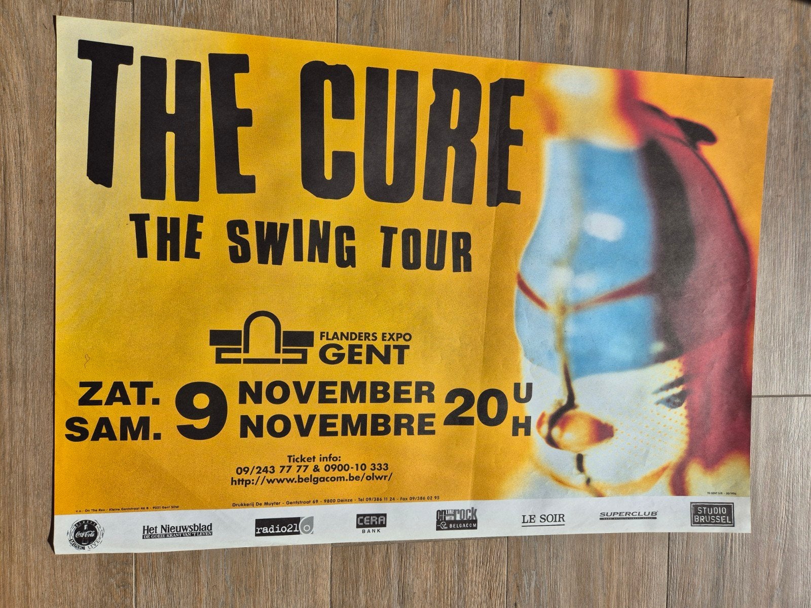 Concertposter The Cure Flanders Expo Gent 1996, Ophalen of Verzenden, Zo goed als nieuw, Muziek