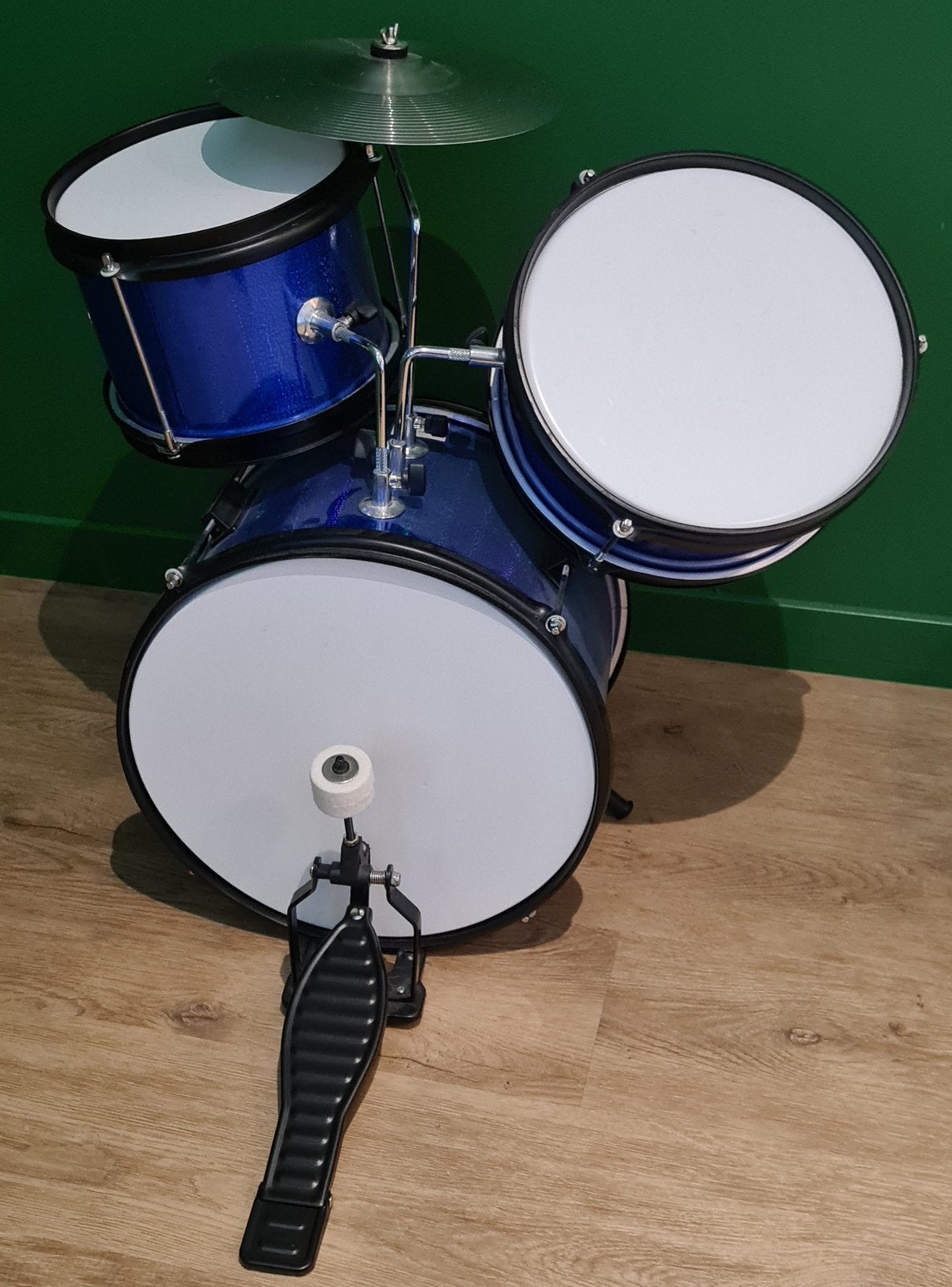 Kinderdrumstel kleur blauw, Kinderen en Baby's, Speelgoed | Overig, Verzenden, Gebruikt, Jongen of Meisje
