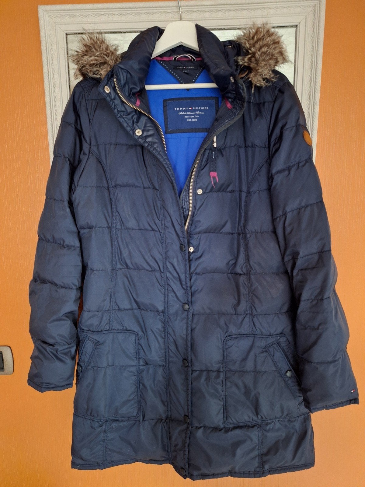 tommy jas xl,, Ophalen, Tommy hilfiger, Blauw, Maat 42/44 (L)