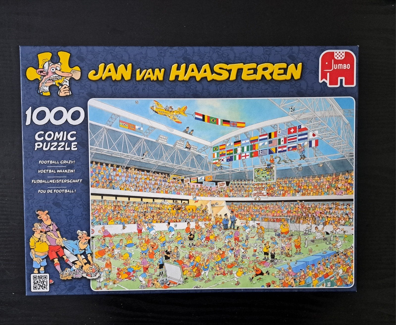 Jan van haasteren, voetbal waanzin!, Ophalen, 500 t/m 1500 stukjes, Zo goed als nieuw, Legpuzzel