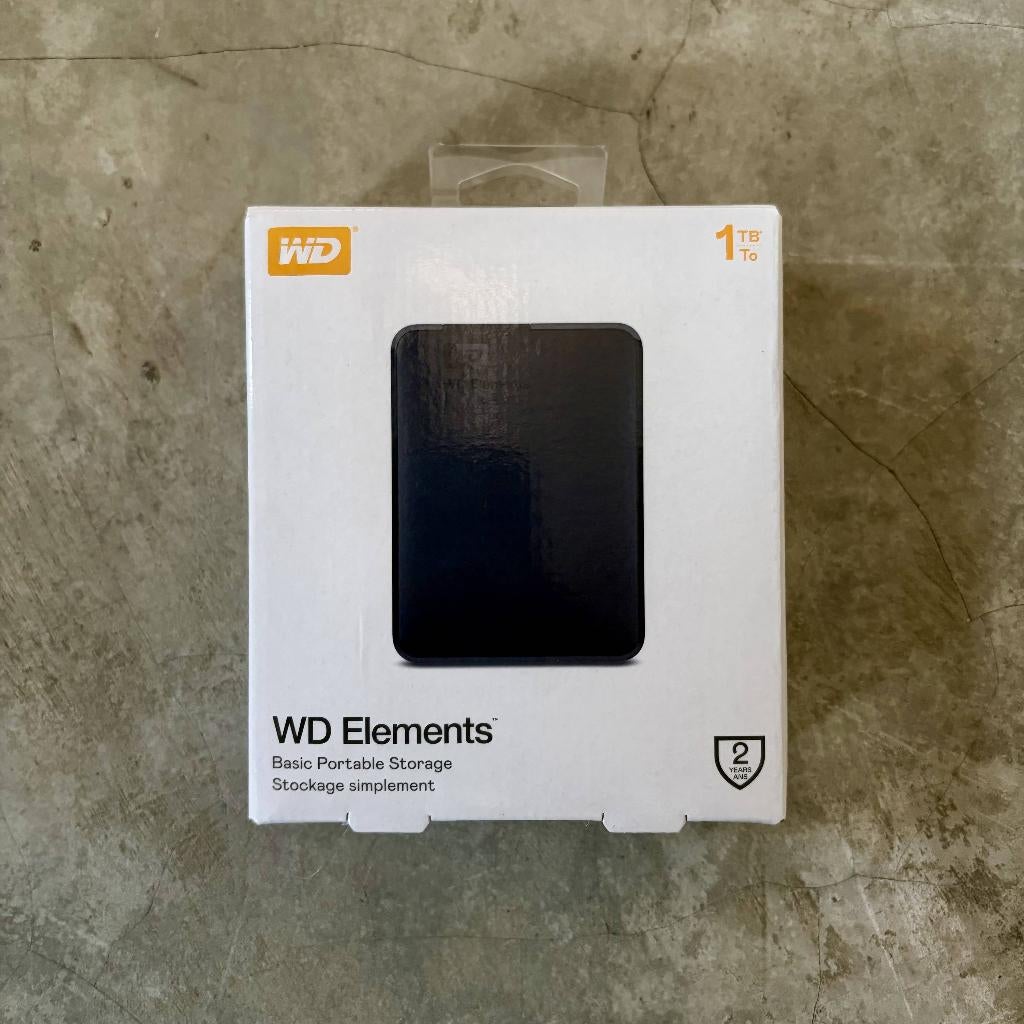 Western Digital Elements Portable - 1TB Harde Schijf, Computers en Software, Nieuw, Ophalen of Verzenden, 1TB, WD (Western Digital)