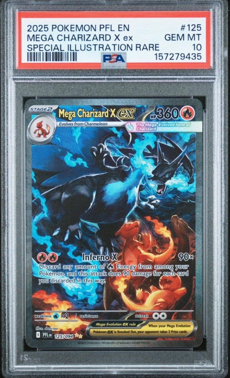 Charizard 125 PSA 10, Ophalen, Zo goed als nieuw