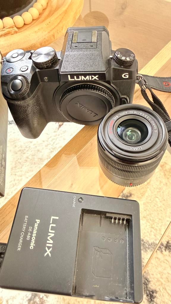 Panasonic Lumix G7 + 14-42mm lens | 4K camera | complete set, Ophalen, Zo goed als nieuw