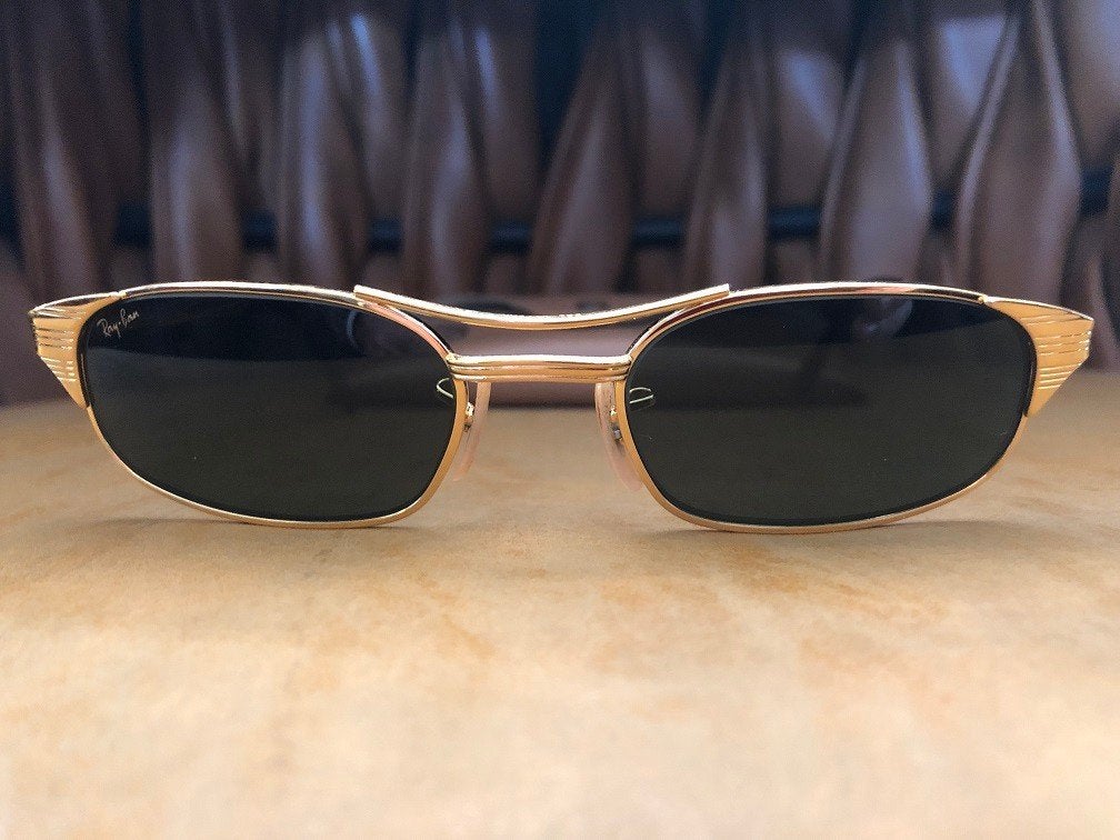 NIEUWE Vintage B&L Ray-ban Signet small zonnebril goud S12, Zonnebril, Overige kleuren, Ophalen of Verzenden, Zo goed als nieuw