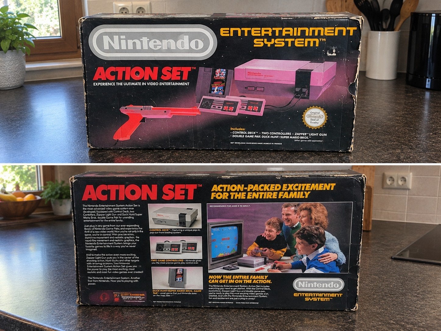 Nintendo NES  met kabels controllers,shooter, Ophalen, Zo goed als nieuw, Met 2 controllers, Met games