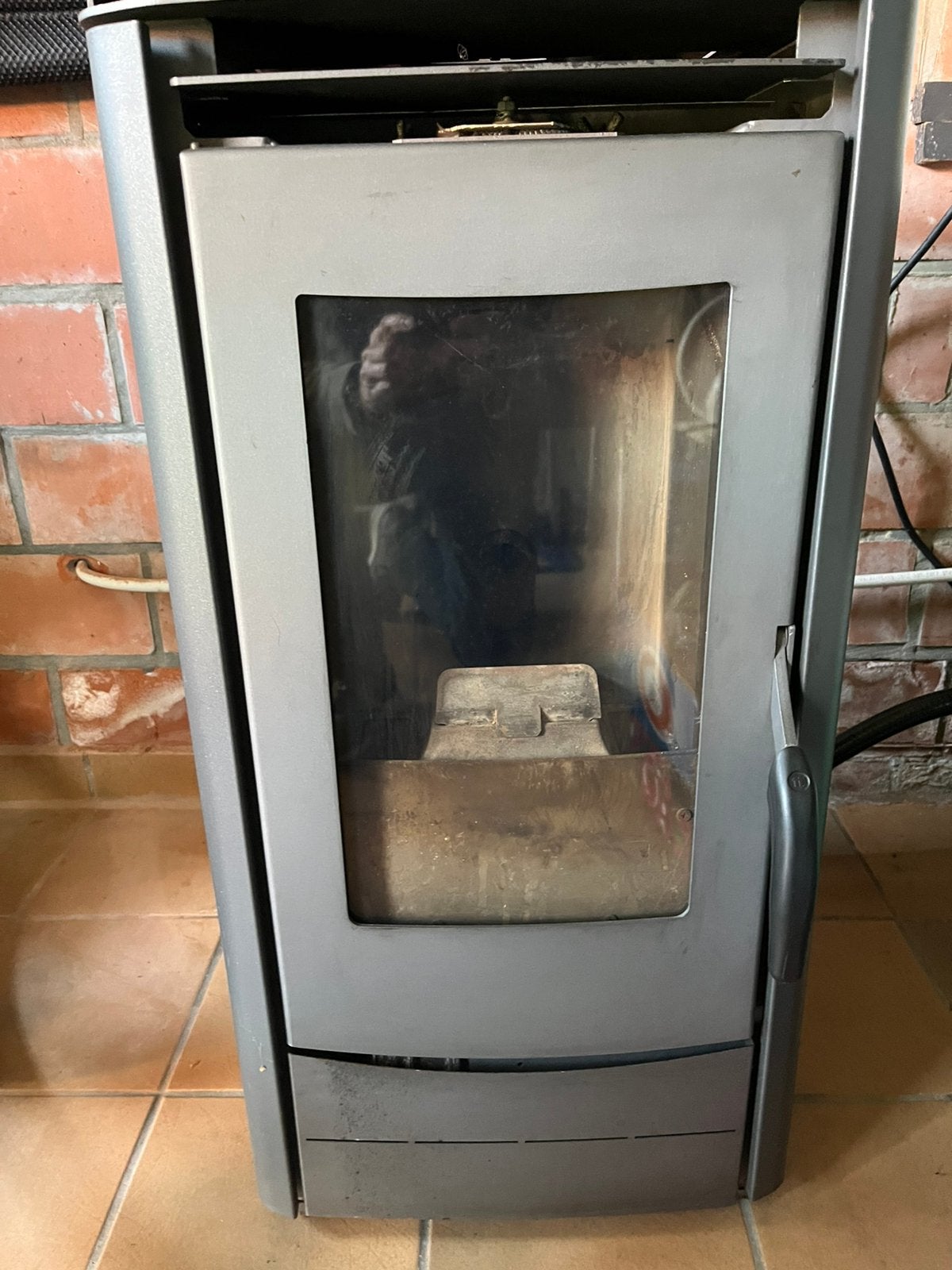 Thermorossi pellet kachel, Huis en Inrichting, Ophalen, Zo goed als nieuw, Vrijstaand, Pelletkachel