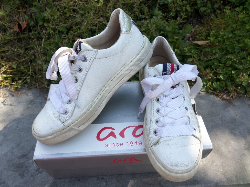 Ara Basket schoenen wit zilver blauw marineblauw rood 37, Kleding | Dames, Schoenen, Wit, Ophalen of Verzenden, Sneakers, ARA femme