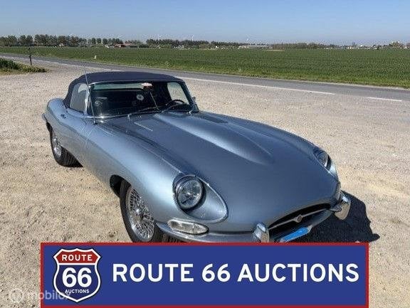 Jaguar E-Type Series 1.5 | 1968 | Route 66 Auctions, Auto's, Zwart, Bedrijf, Handgeschakeld, Overige carrosserie