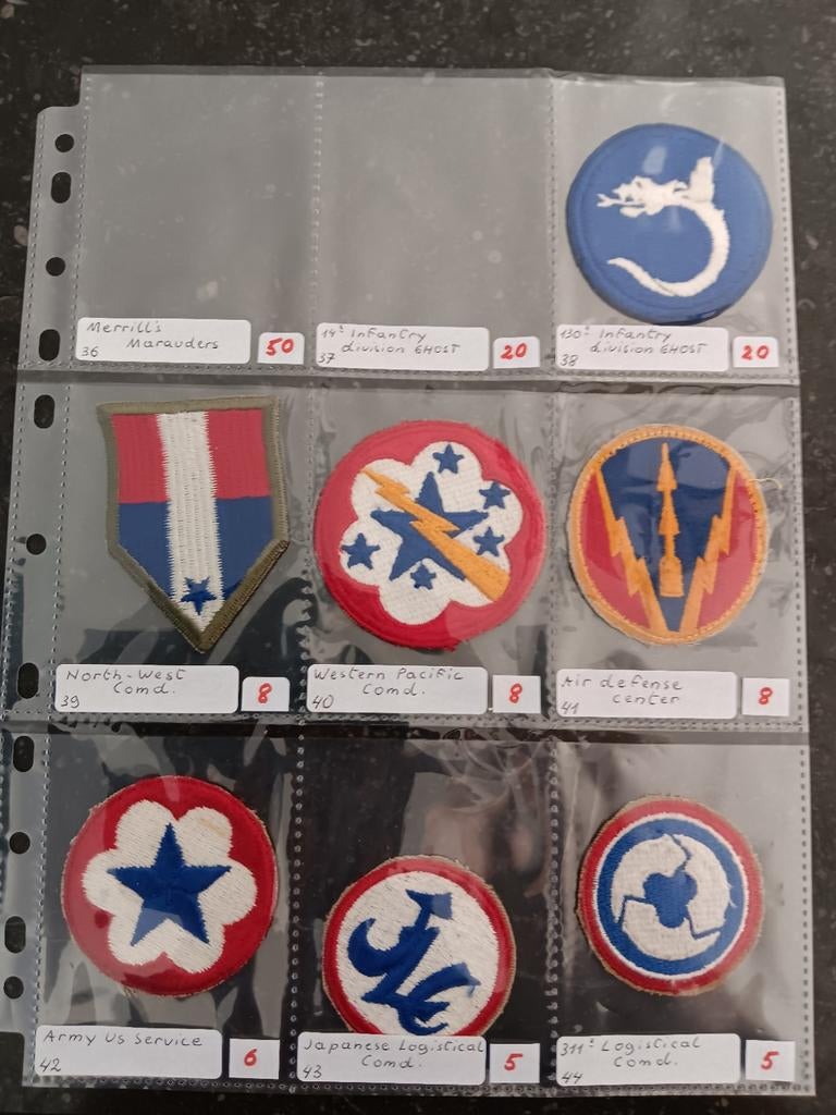 Us ww2 patches, Ophalen of Verzenden