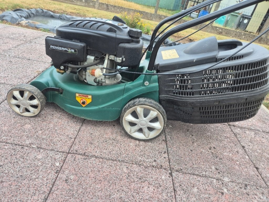 grasmaaier, Ophalen, Cirkelmaaier, Gebruikt, Opvangbak