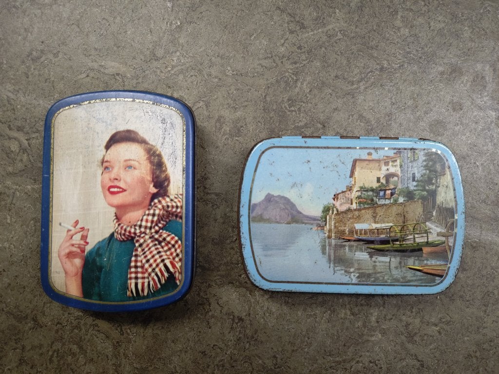 Vintage Rizla tabak- en cigarettenpapier doos, Ophalen, Gebruikt, Overige, Overige merken