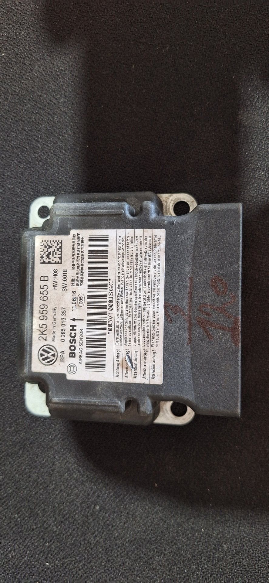 Originele Airbag Stuurmodule Computer VW Caddy III IV Bosch, Gebruikt, -, Volkswagen, -