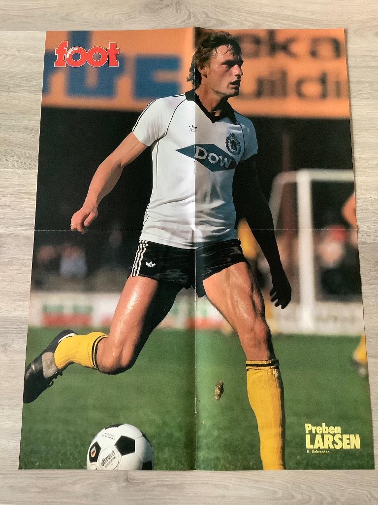 Grote poster Preben Larsen bij Lokeren, Verzamelen, Ophalen of Verzenden, Zo goed als nieuw, Poster, Plaatje of Sticker
