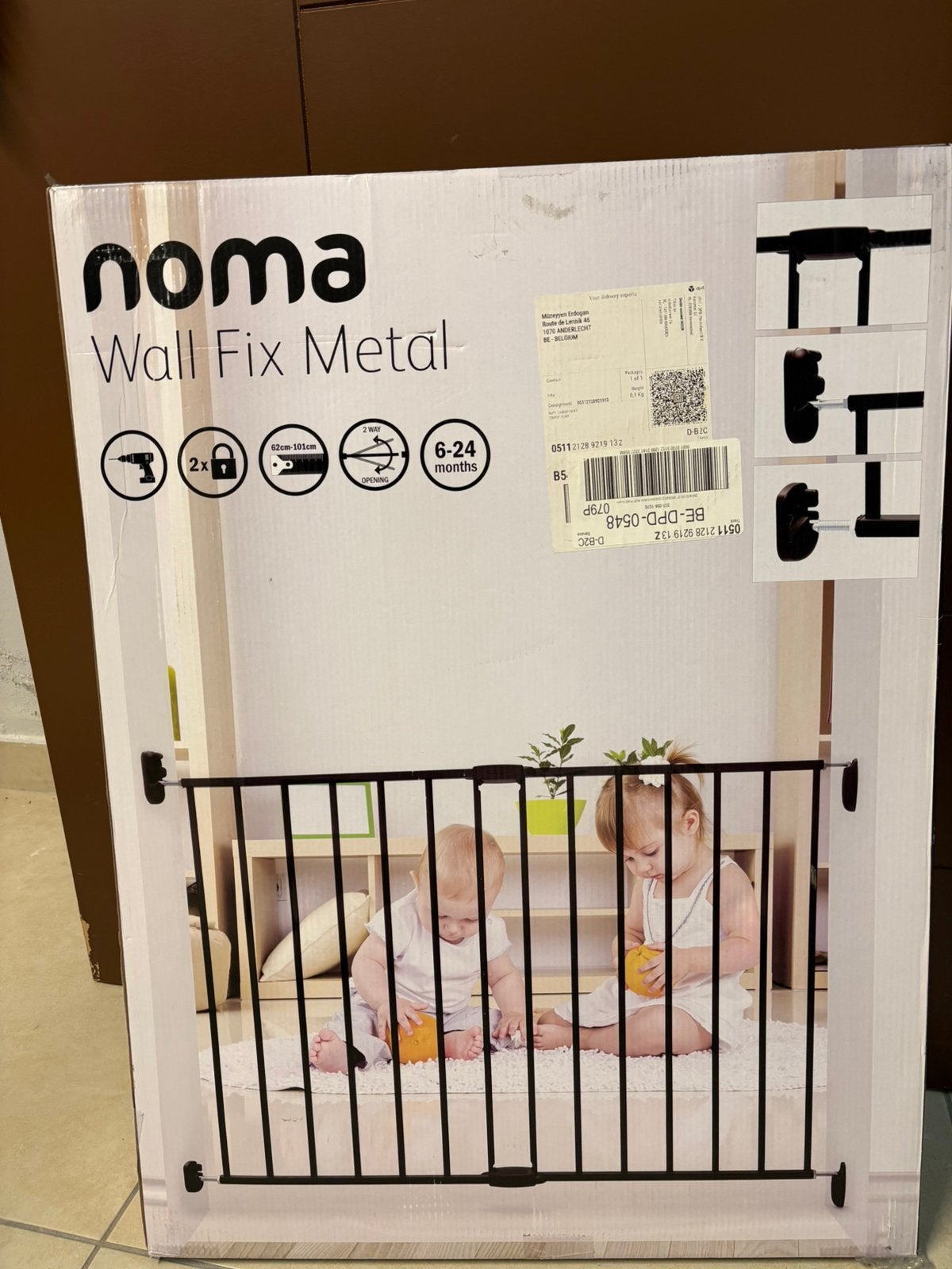 Barrière de sécurité Noma – Wall Fix Metal, Enfants & Bébés, Enlèvement, Comme neuf, Barrière de sécurité