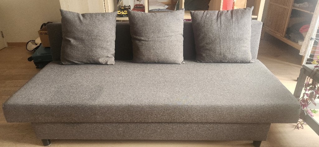 1 fauteuil ÄLVDALEN  convertible 3 places gris, Canapé convertible gris, Enlèvement, Utilisé, Tissus