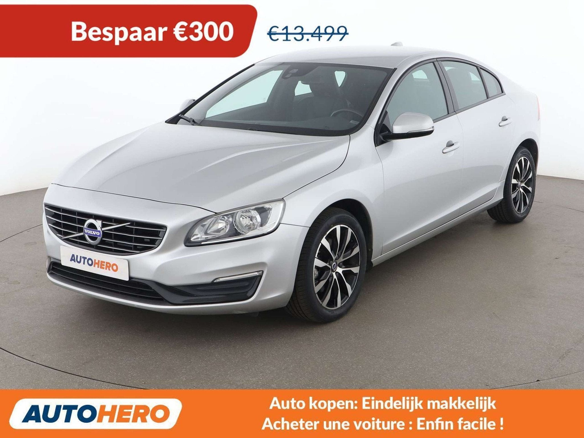 Volvo S60 2.0 D2 Linje Svart (année de construction 2018), Cuir, Argent ou Gris, Achat, 4 portes