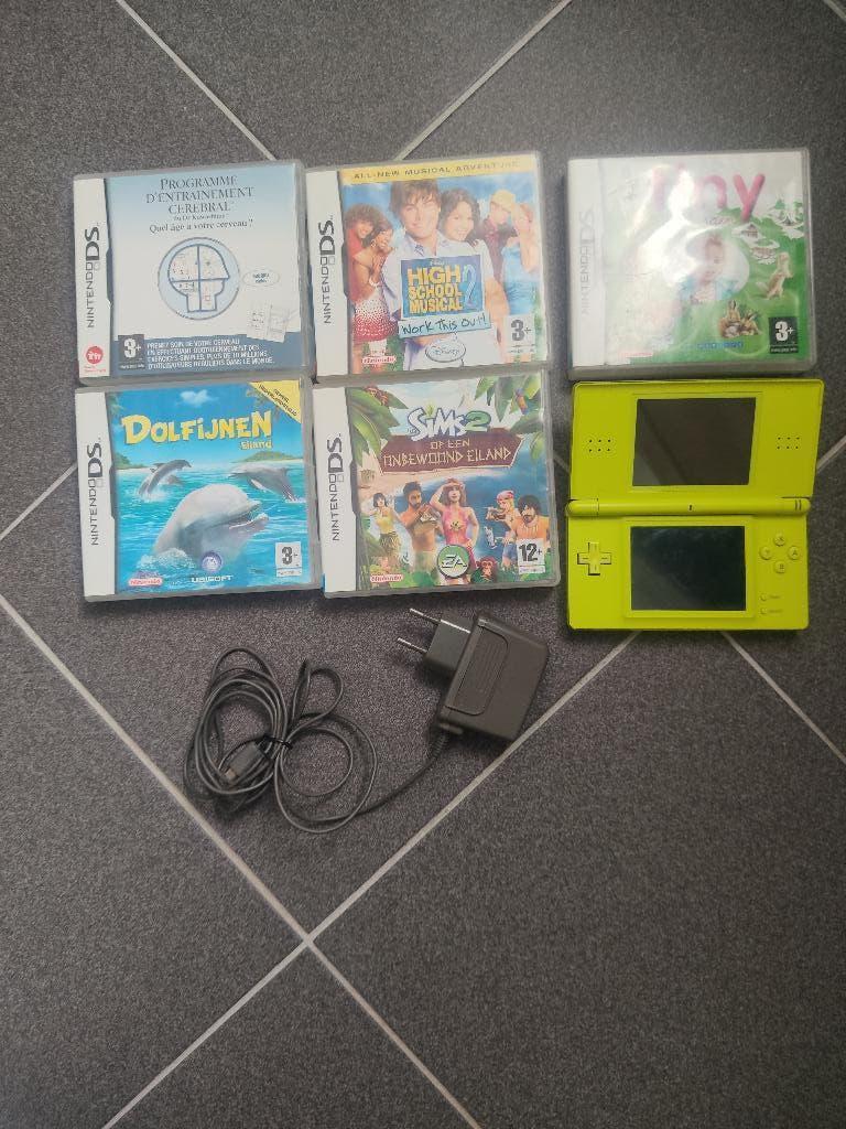 Nintendo ds met speeltjes, Games en Spelcomputers, Met games, Ophalen of Verzenden, Zo goed als nieuw, Groen