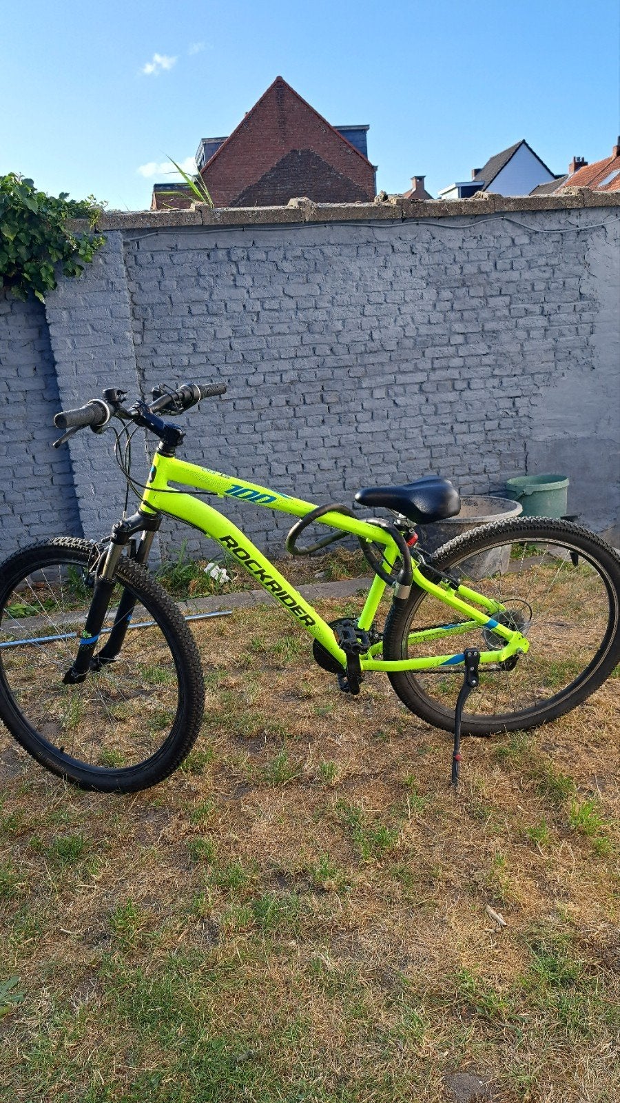 Rockrider ST100 mountainbike neon/fluogeel, Fietsen en Brommers, Fietsen | Mountainbikes en ATB, Zo goed als nieuw, Heren, Overige merken