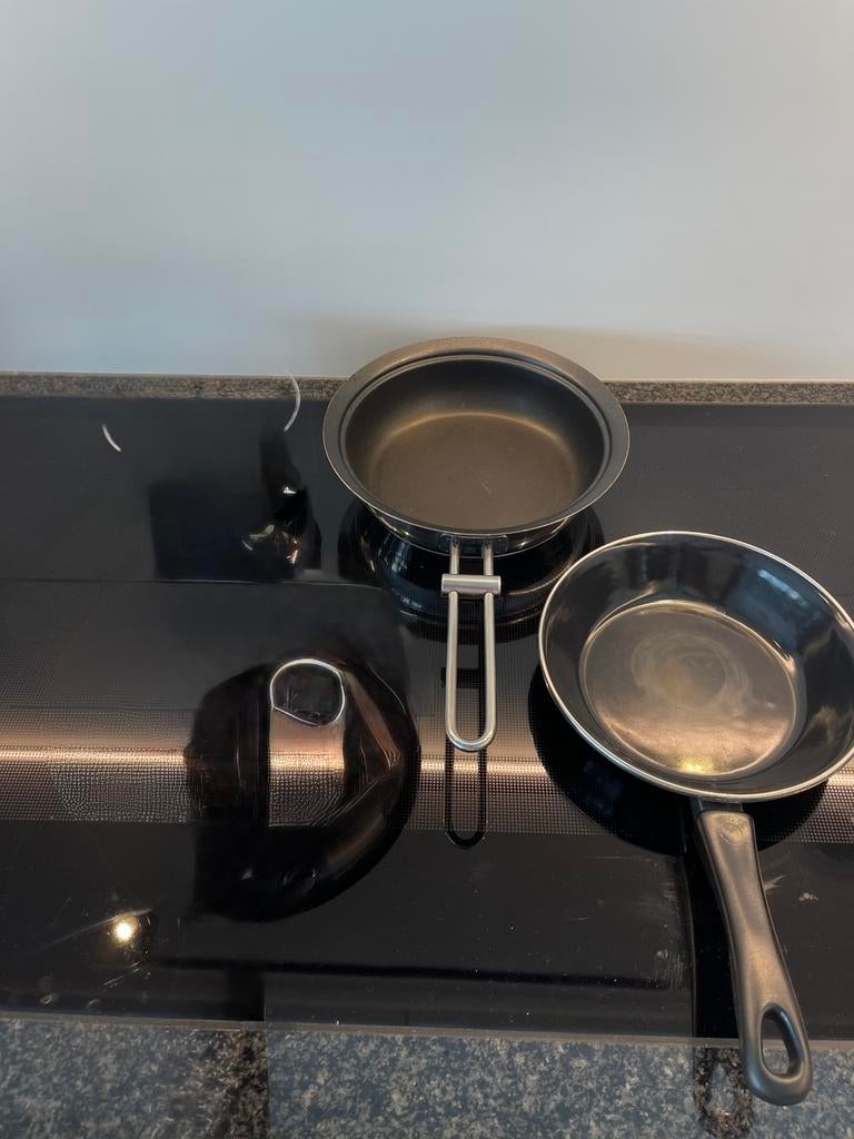 Pannenset Ventura Belgium Steelpan & Karl Krüger, Ophalen of Verzenden, Zo goed als nieuw, Pannenset